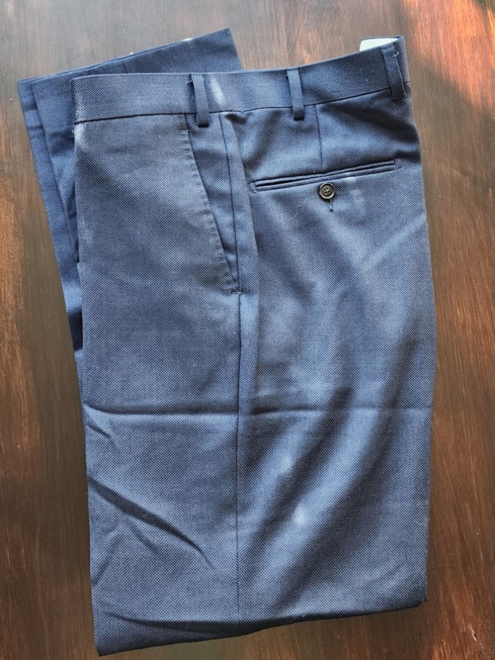 Suitsupply Sienna Suit Trousers Men's 33x28 Blue Birdseye 100% Wool Tailored